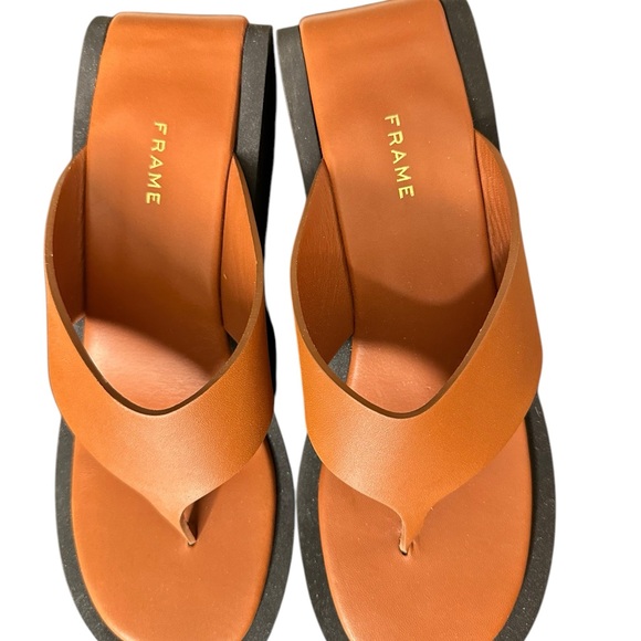 Frame Le Ocean Platform Leather Sandals $298 - Picture 8 of 11
